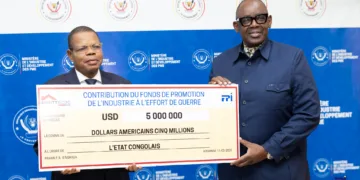 Un chèque de 5 millions des dollars comme contribution du FPI à l&rsquo;effort de guerre